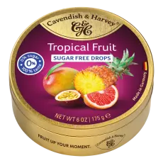 Cavendish & Harvey Sugar Free Tropical Fruit Drops 175g &ndash; Coopers Candy