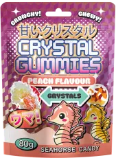 Crystal Gummies Peach Flavour 80g &ndash; Coopers Candy