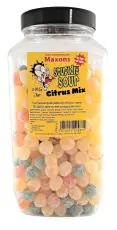 Maxons Stupidly Sour Jar Citrus Mix 3kg &ndash; Coopers Candy