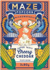 MAZE Popcorn Cheesy Cheddar 3-pack 240g – Coopers Candy