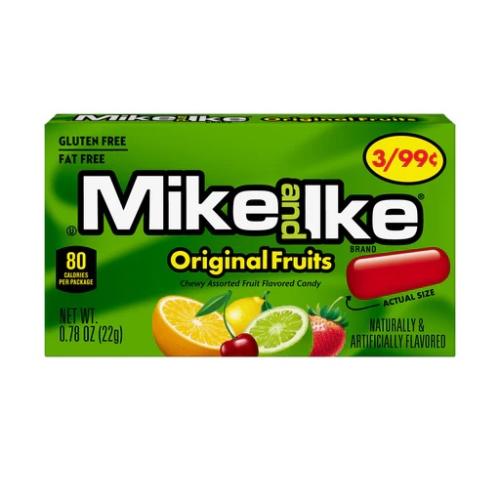 Mike and Ike Original Fruits 22g – Coopers Candy