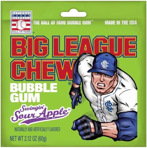 Big League Chew Bubble Gum Sour Apple 60g – Coopers Candy