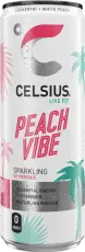 Celsius Peach Vibe 355ml x 24st &ndash; Coopers Candy