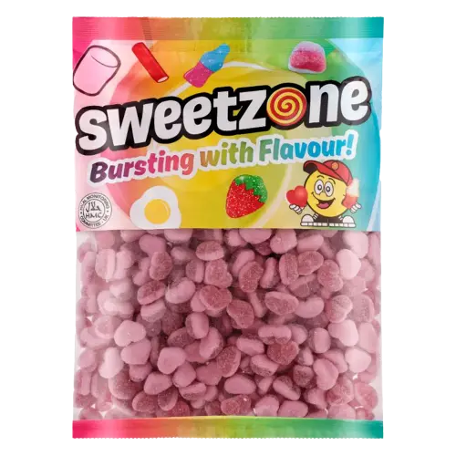 Sweetzone Fizzy Strawberry Hearts 1kg – Coopers Candy