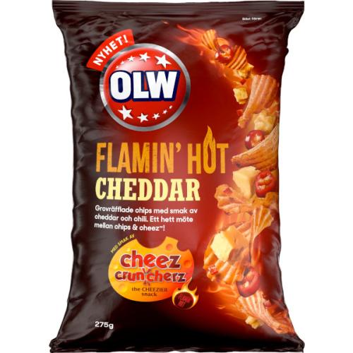 OLW Flamin Hot Cheddar Chips 175g – Coopers Candy