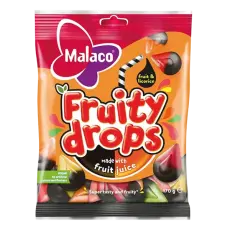 Malaco Fruity Drops Fruit Licorice 110g – Coopers Candy