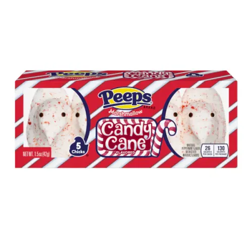 Peeps Marshmallow Candy Cane Chicks 5-pack 42g – Coopers Candy