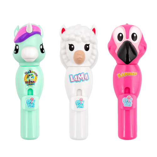 Spin Pops Flamingo-Lama-Unicorn 8g (1st) – Coopers Candy
