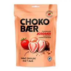 Chokob&aelig;r Jordgubbar med Vit- och Mj&ouml;lkchoklad 90g &ndash; Coopers Candy