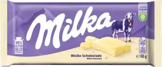Milka Hvid Chokoladebar 90g &ndash; Coopers Candy