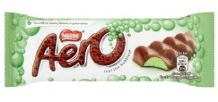 Aero Bubbly Mint Chocolate Bar 36g &ndash; Coopers Candy