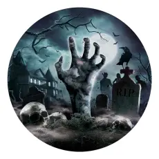 Papperstallrikar Halloween Kyrkog&aring;rd 6-pack &ndash; Coopers Candy