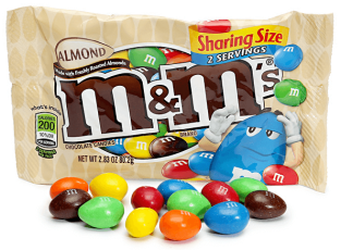 M&Ms Almond 80g – Coopers Candy