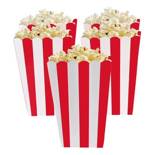 Popcornbägare Röda Randiga 5-pack – Coopers Candy