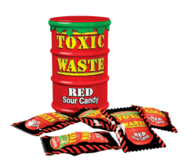 Toxic Waste Red Drum Extreme Sour Candy 42g – Coopers Candy