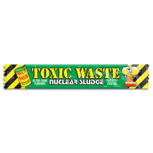 Toxic Waste Nuclear Sludge Chew Bar Sour Green Apple 20g – Coopers Candy