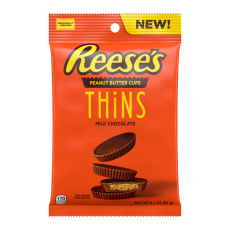 Reeses Peanut Butter Thins Milk Chocolate 87g &ndash; Coopers Candy