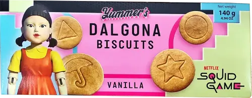 Yummers Squid Game Dalgona Biscuit Vanilla 140g – Coopers Candy