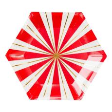 Små Pappersassietter Hexagon Jul 8-pack – Coopers Candy