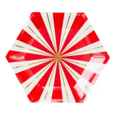 Små Pappersassietter Hexagon Jul 8-pack – Coopers Candy