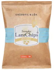 Svenska Lantchips Chips Creme fraiche & L&oslash;g 200g &ndash; Coopers Candy