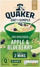 Quaker Oats So Simple Apple & Blueberry 360g – Coopers Candy