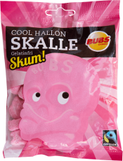 Bubs Cool Hallonskalle Skum rosa 90g – Coopers Candy