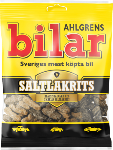 Ahlgrens Bilar Saltlakrits påse 100g – Coopers Candy