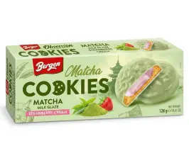 Bergen Matcha Strawberry Cookies 128g &ndash; Coopers Candy