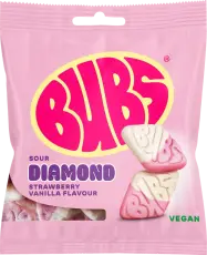 BUBS Strawberry Vanilla Diamond 155g &ndash; Coopers Candy