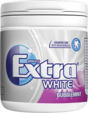 Wrigleys Extra Tuggummi White Bubblemint Burk 84g &ndash; Coopers Candy