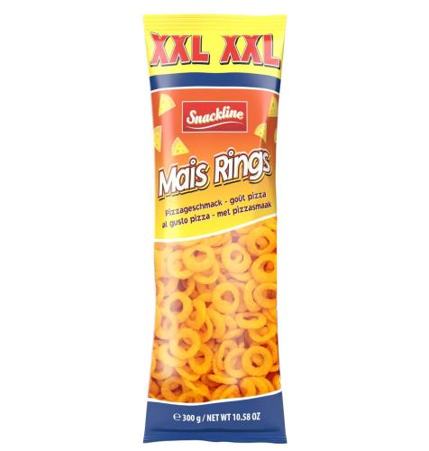 Snackline Majsringar Pizza XXL Bag 300g – Coopers Candy