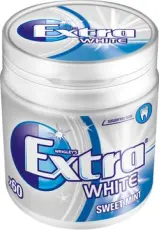 Wrigleys Extra Tuggummi White Sweet Mint Burk 84g &ndash; Coopers Candy