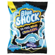 Blue Shock Sour Worms 80g &ndash; Coopers Candy