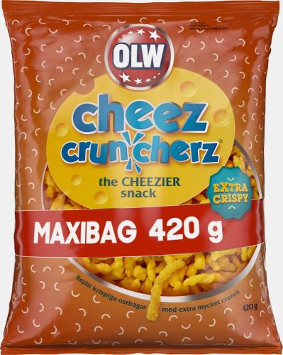 OLW Cheez Cruncherz Maxibag 420g (BF:2025-07-21) – Coopers Candy