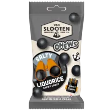 Van Slooten Chews - Salty Liquorice 60g – Coopers Candy