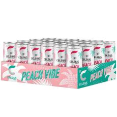 Celsius Peach Vibe 355ml x 24st – Coopers Candy