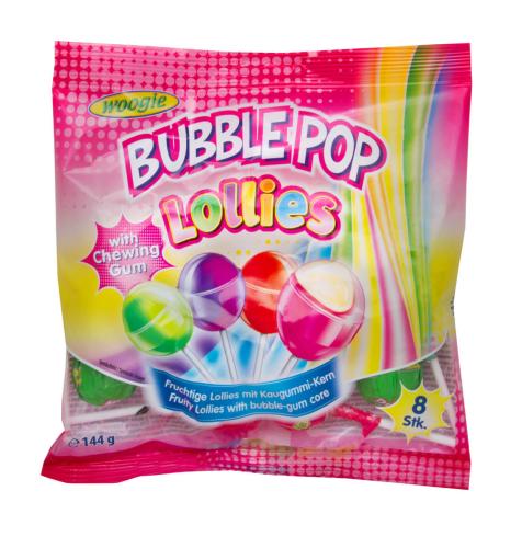 Woogie Lollies Bubble Pop 144g – Coopers Candy