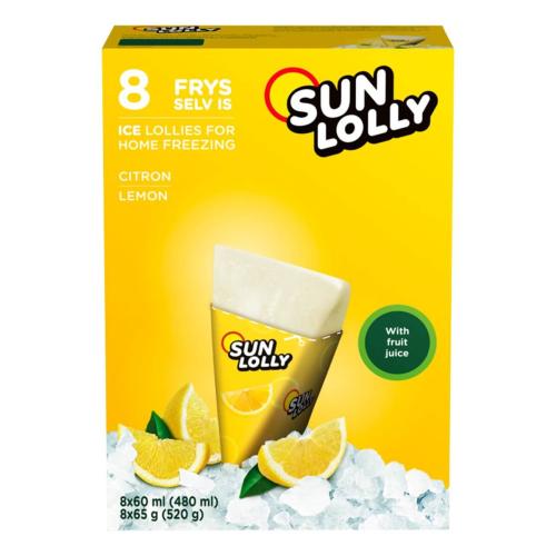 Sun Lolly Ice Lollies - Lemon 520g – Coopers Candy
