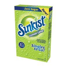 Sunkist Singles to Go 6-pack Zero - Lemon Lime 15g – Coopers Candy