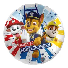 Folieballong Paw Patrol Grattis P&aring; F&ouml;delsedagen &ndash; Coopers Candy