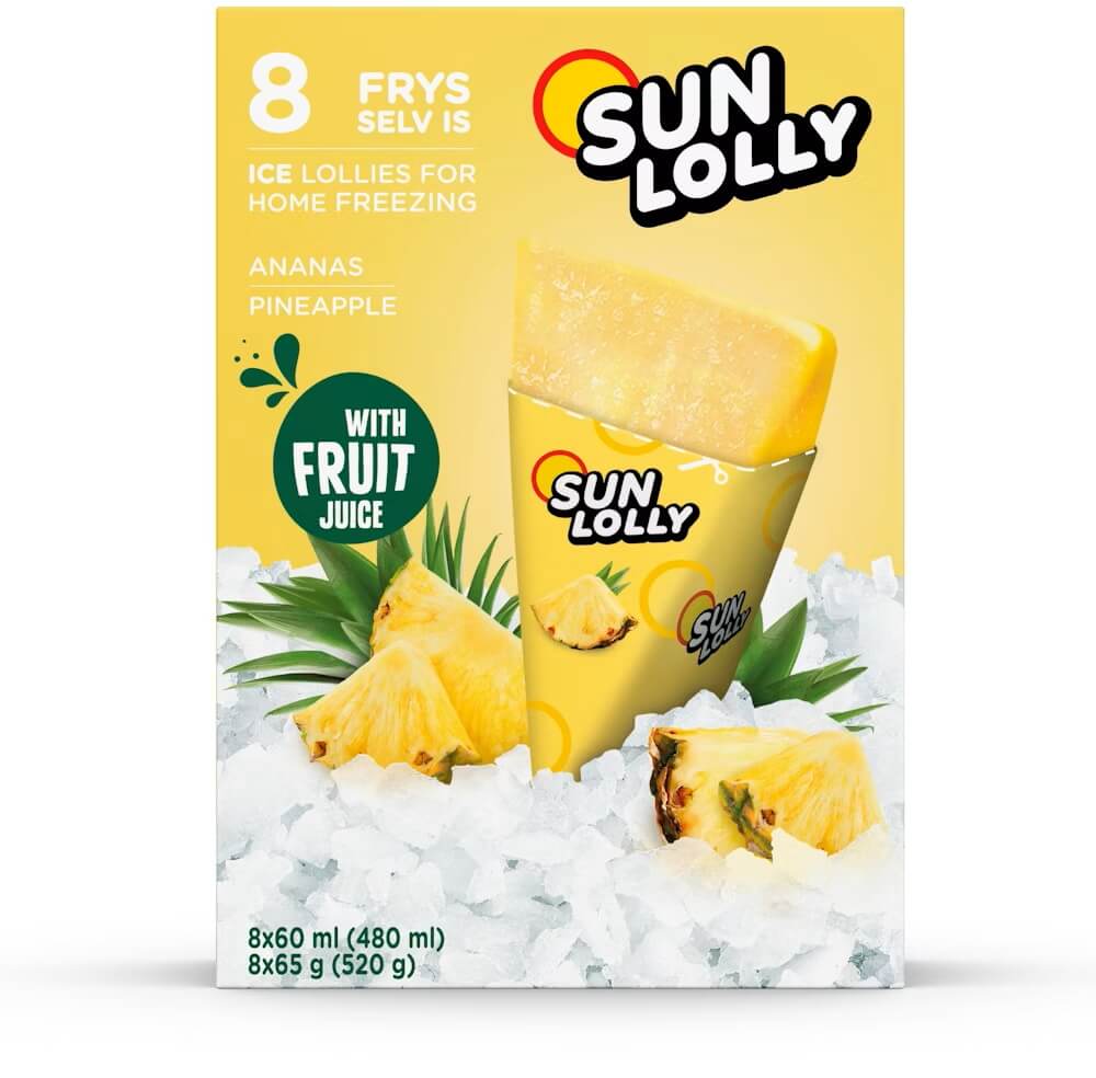 Sun Lolly Ice Lollies Ananas 520g