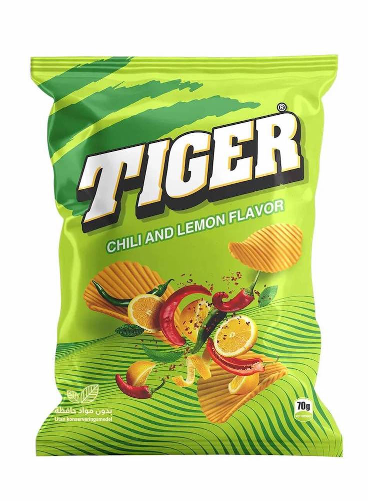Tiger Kartoffelchips Chili & Citron 70g