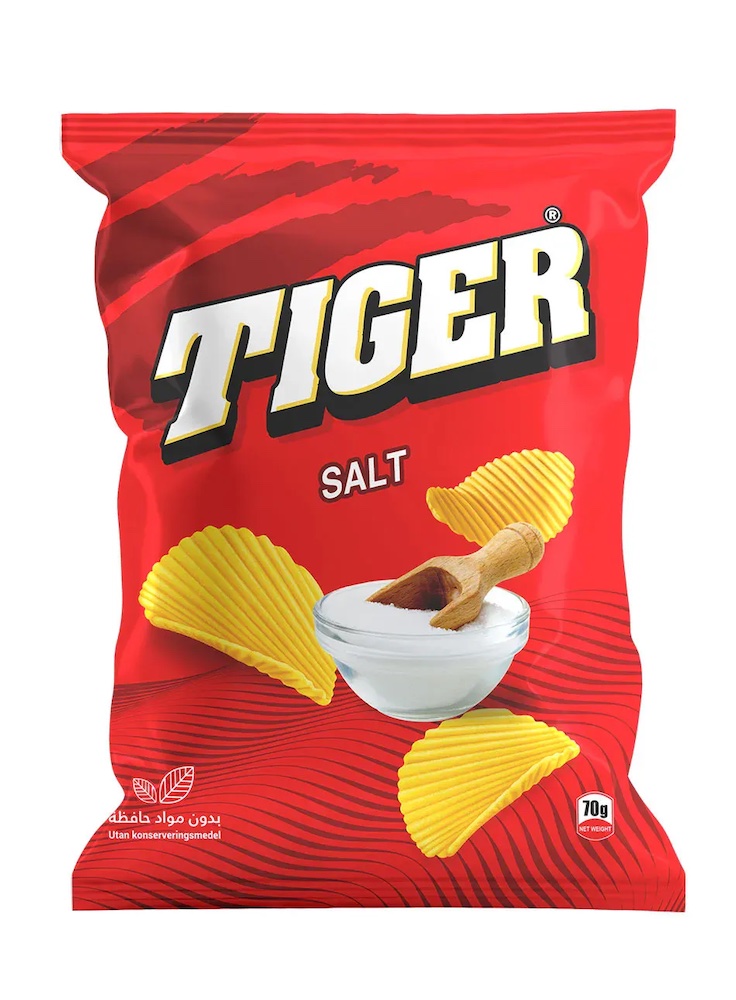 Tiger Kartoffelchips Salt 70g
