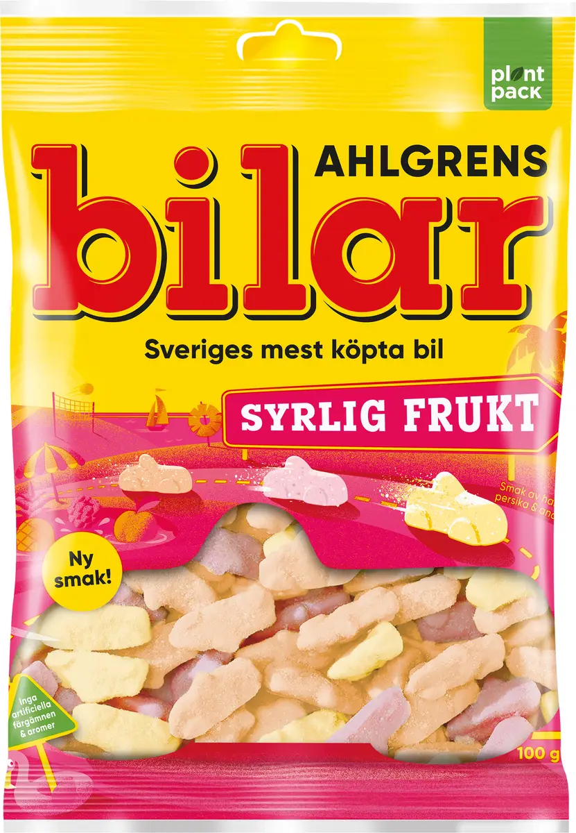 Ahlgrens Biler Syrlig Frugt 100g