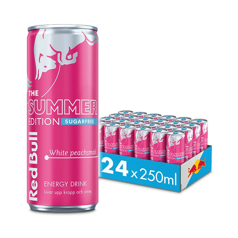 Red Bull Energy White Peach Sugar Free 25cl x 24st