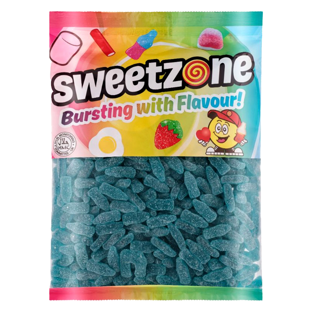 Sweetzone Fizzy Blue Raspberry Bottles 1kg