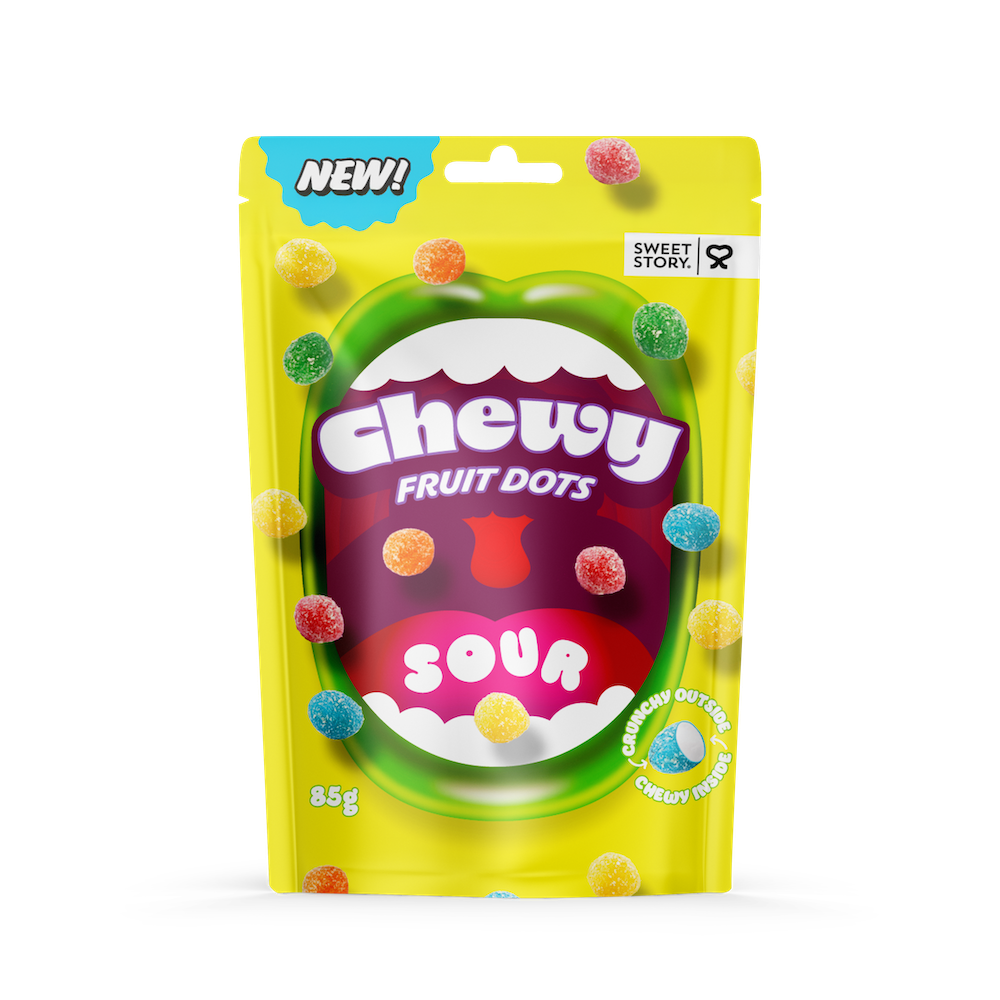 Sweet Story Chewy Fruit Dots Sour 85g