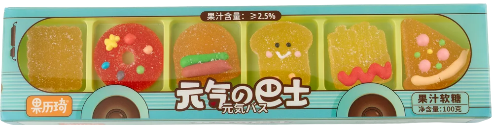 GLQ Marshmallow Vatality Cartoon in Bus 100g