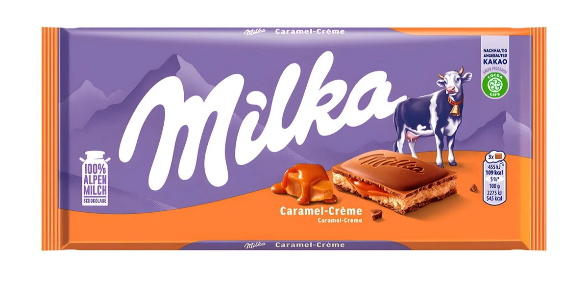 Milka Mælkechokoladebar Karamel Creme 100g